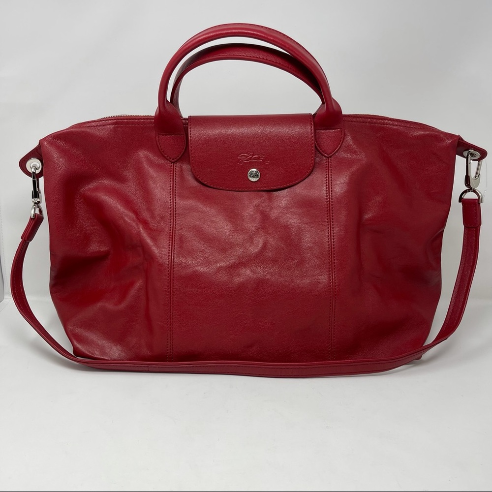 Longchamp Le Pliage Cuir Large Leather Tote - Gem